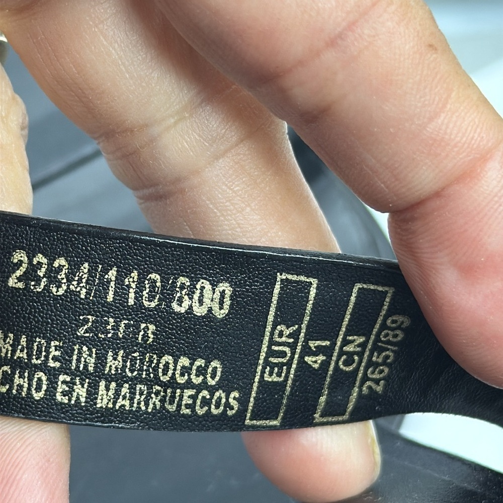 (C2) Zara Black NWT Leather Heeled Buckle Sandals, Size 41/10 USA - Picture 8 of 16